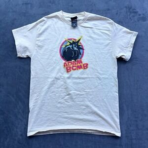 The Hundreds Adam Bomb Graphic T-Shirt Cream Mens Medium Streetwear Tee